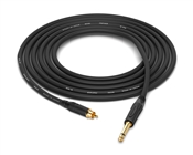 RCA to 1/4" TS Cable  | Made from Canare Quad L-4E6S, Neutrik Gold & Amphenol Gold Connectors