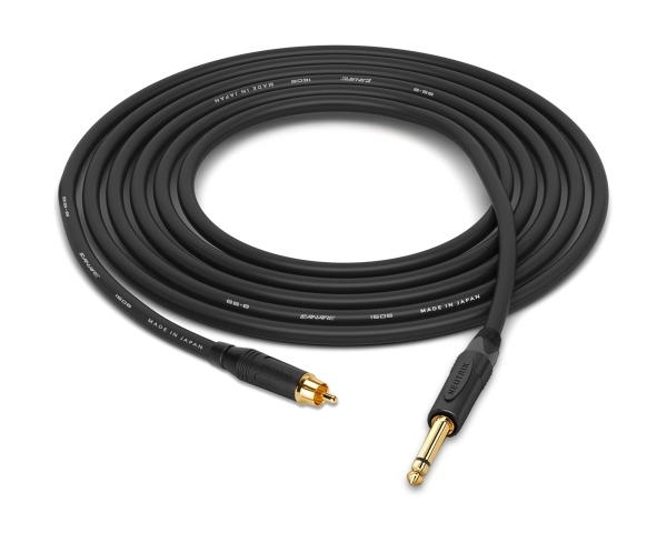 RCA to 1/4" TS Cable  | Made from Canare Quad L-4E6S, Neutrik Gold & Amphenol Gold Connectors