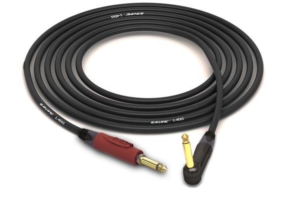 Canare Quad L-4E6S Instrument Cable with Neutrik Gold | Silent Straight 1/4" TS to 90&deg; Right-Angle 1/4" TS
