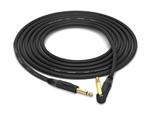 Canare Quad L-4E6S Instrument Cable with Neutrik Gold | Straight 1/4" TS to 90&deg; Right-Angle 1/4" TS