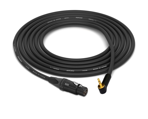 XLR-Female to 90&deg; 1/8" Mini TRS Cable | Made with Canare Quad L-4E6S & Neutrik Gold & Switchcraft Connectors