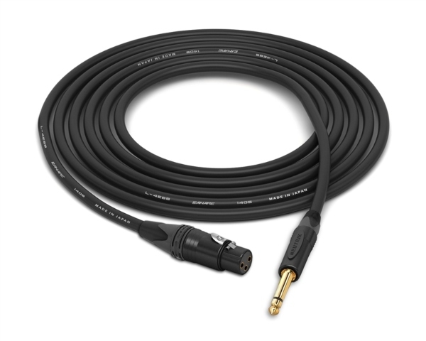 Canare Quad L-4E6S Cable with Neutrik Gold | Straight XLR-Female to Unbalanced Straight 1/4" TS