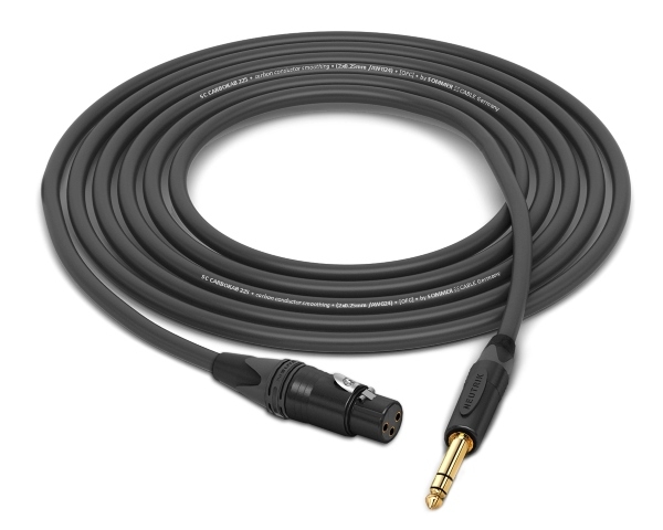 XLR-Female to 1/4" TRS Cable | Made from Sommer Carbokab 225 & Neutrik Gold Connectors