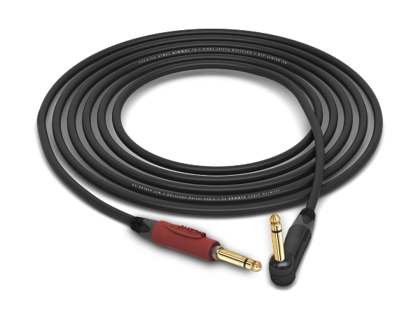 Sommer Spirit LLX Neutrik Silent Instrument Cable | Guitar Bass & Keyboard w/ Neutrik Gold 90° Right-Angle 1/4" TS