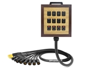 12-Channel Wooden Studio Wall Box / Stage Box | Made from Mogami 2933 & Neutrik Gold Connectors | Premium Finish