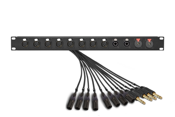 Rush Order 12-Channel Studio Rack Panel | Premium Finish | Made from Mogami 2933 & Neutrik Gold Connectors