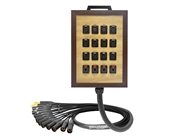 16-Channel Wooden Studio Wall Box / Stage Box | Made from Mogami 2934 & Neutrik Gold Connectors | Premium Finish