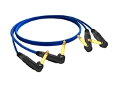 2-Channel Instrument Snake for Guitar & Bass Made with Sommer & Neutrik Gold 90° Right-Angle 1/4" TS connectors | Blue