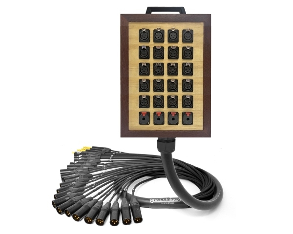 24-Channel Wooden Studio Wall Box / Stage Box | Made from Mogami 2936 & Neutrik Gold Connectors | Premium Finish