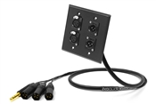 4-Channel Studio Wall Panel / Wall Plate | Made from Mogami 2931 & Neutrik Gold Connectors | Standard Finish