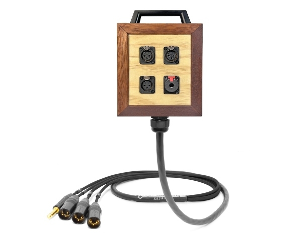 4-Channel Wooden Studio Wall Box / Stage Box | Made from Mogami 2931 & Neutrik Gold Connectors | Premium Finish