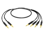 2-Channel Insert Cable | Made from Mogami 2931 & Neutrik Gold | 2 x 1/4" TRS to 4 x 1/4" TS