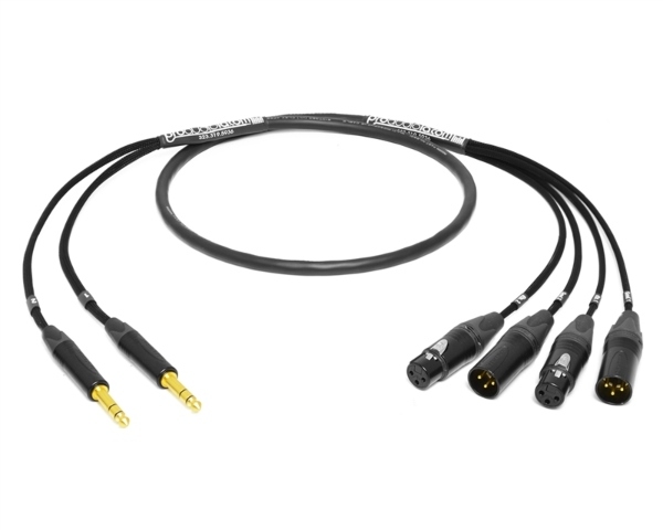 2-Channel Insert Cable | Made from Mogami 2931 & Neutrik Gold | 2 x 1/4" TRS to 4 x XLR