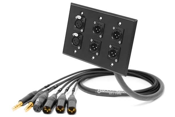 6-Channel Studio Wall Panel / Wall Plate | Made from Mogami 2932 & Neutrik Gold Connectors | Premium Finish