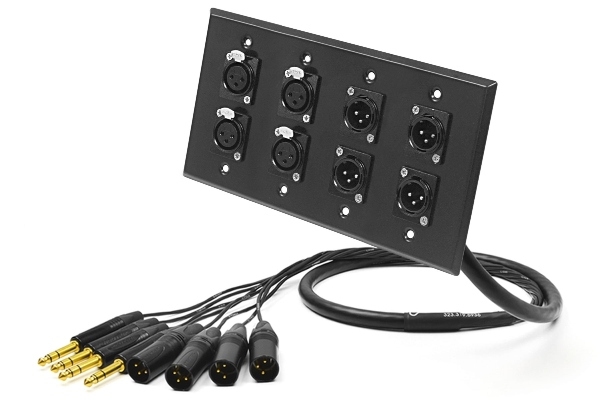 8-Channel Studio Wall Panel / Wall Plate | Made from Grimm TPR8 & Neutrik Gold Connectors | Standard Finish