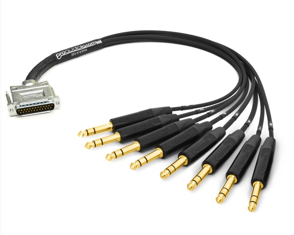 Analog DB25 to 1/4" TRS Snake Cable | Made from Grimm TRP8 & Neutrik Gold Connectors | Premium Finish