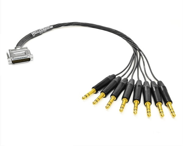 Analog DB25 to 1/4" TRS Snake Cable | Made from Grimm TPR 8 & Neutrik Gold Connectors | Standard Finish