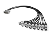 Analog DB25 to XLR-Female Snake Cable | Made from Rapco Horizon SN8-IJIS & Neutrik Nickel Connectors | Premium Finish
