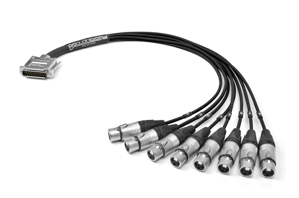 Analog DB25 to XLR-Female Snake Cable | Made from Rapco Horizon SN8-IJIS & Neutrik Nickel Connectors | Premium Finish