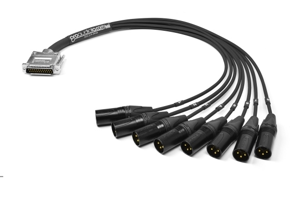 Analog DB25 to XLR-Male Snake Cable | Made from Rapco Horizon SN8-IJIS & Neutrik Gold Connectors | Premium Finish