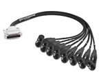 Analog DB25 to 90&deg; Right-Angle XLR-Female Snake Cable | Made from Mogami 2932 & Neutrik Gold Connectors | Premium Finish