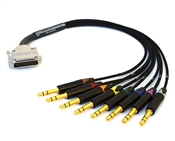 Analog DB25 to 1/4 TRS Snake Cable | Made from Mogami 2932 & Neutrik Gold Connectors | Premium Finish (Multicolored Boots)