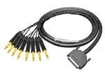 Analog DB25 to 1/4" TS Snake Cable | Made from Mogami 2932 & Neutrik Gold Connectors | Standard Finish