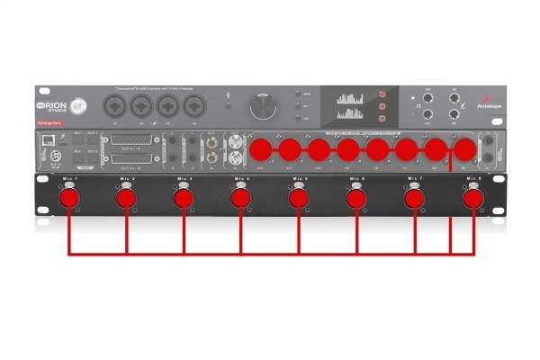 Break-In Panel for Antelope Audio Orion Studio Synergy Core Interface Mic & Line Inputs | Made from Mogami 2932 & Neutrik Gold Connectors