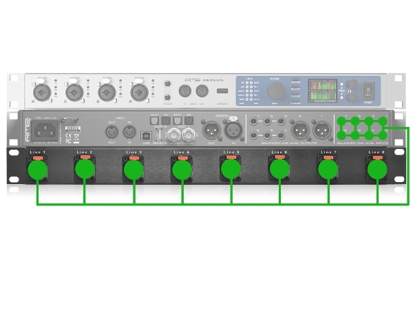 Break-In Panel for RME UFX+ Line Inputs | Made from Mogami 2932 & Neutrik Gold Connectors