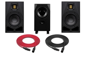 Adam Professional Audio A7V 7-inch Powered Studio Monitor Pair w/ Sub10 Mk2 10 inch Powered Studio Subwoofer