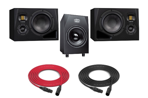 Adam Professional Audio A8H 340W 8" Active 3-Way Midfield Studio Monitor Kit w/ Sub12 Subwoofer (Pair)