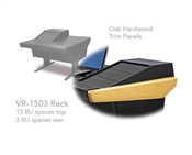 Argosy Universal 50V Series w/25" Flat Desk Insert & VR1503 Rack Unit | Oak End Panels