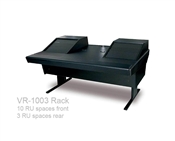 Argosy Universal 70V Series w/25" Flat Desk Insert & 2 VR1003 Rack Units | Black End Panels