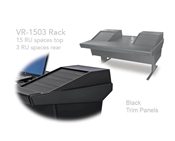 Argosy Universal 70V Series w/25" Flat Desk Insert & 2 VR1503 Rack Units | Black End Panels