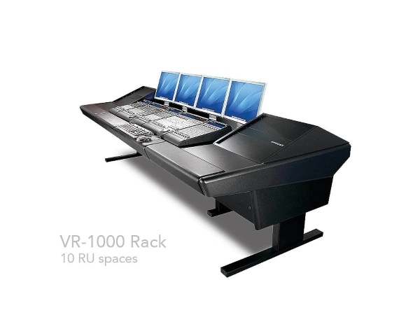 Argosy Universal 90V Series w/ 75" Desk Inserts & 2 VR1000 Racks | Black End Panels