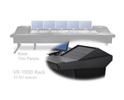 Argosy Universal 90V Series w/ 104" Desk Inserts & 2 VR1000 Racks | Black End Panels