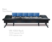 Argosy Universal 90V Series w/ 104" Desk Inserts & 2 VR1003 Racks | Black End Panels