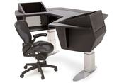 Argosy Aura 260 | Sit-Stand Workstation w/ Upper Rack on Left & Right