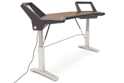 Argosy Halo.SE2 Base | Customizable Sit-Stand Audio Workstation | Mahogany Finish