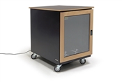 Argosy IsoBox PRO12 | 12RU Sound Isolation Cabinet (Natural Oak - Left Hand Door Swing)