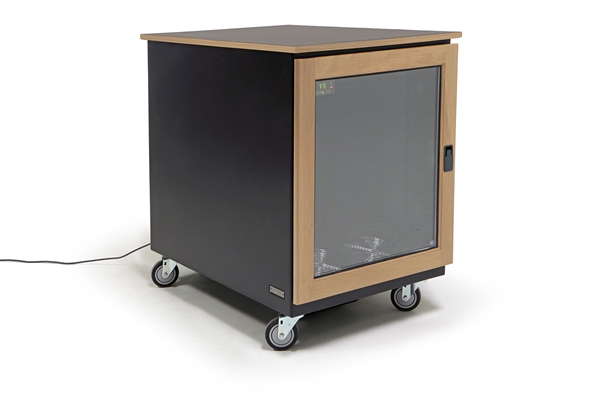 Argosy IsoBox PRO12 | 12RU Sound Isolation Cabinet (Natural Oak - Left Hand Door Swing)