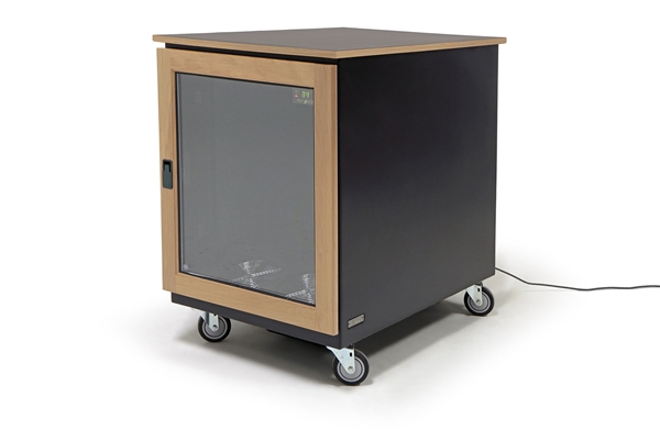Argosy IsoBox PRO12 | 12RU Sound Isolation Cabinet (Natural Oak - Right Hand Door Swing)