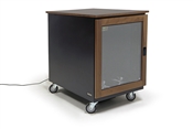 Argosy IsoBox PRO12 | 12RU Sound Isolation Cabinet (Walnut Trim - Left Hand Door Swing)