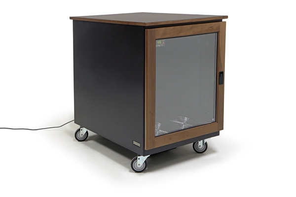 Argosy IsoBox PRO12 | 12RU Sound Isolation Cabinet (Walnut Trim - Left Hand Door Swing)