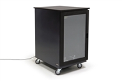 Argosy IsoBox PRO18 | 18RU Sound Isolation Cabinet (Black Satin on Oak Trim - Left Hand Door Swing)