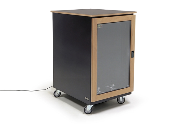 Argosy IsoBox PRO18 | 18RU Sound Isolation Cabinet (Natural Oak - Left Hand Door Swing)