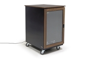 Argosy IsoBox PRO18 | 18RU Sound Isolation Cabinet (Walnut Trim - Left Hand Door Swing)