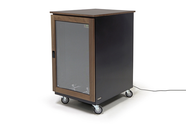Argosy IsoBox PRO18 | 18RU Sound Isolation Cabinet (Walnut Trim - Right Hand Door Swing)
