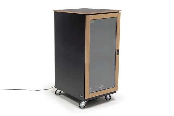 Argosy IsoBox PRO24 | 24RU Sound Isolation Cabinet (Natural Oak - Left Hand Door Swing)
