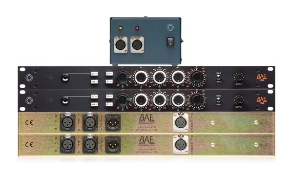 BAE 1023 | 2 Single Channel Microphone Preamps + Equalizer with PSU | Stereo Pair (Black)